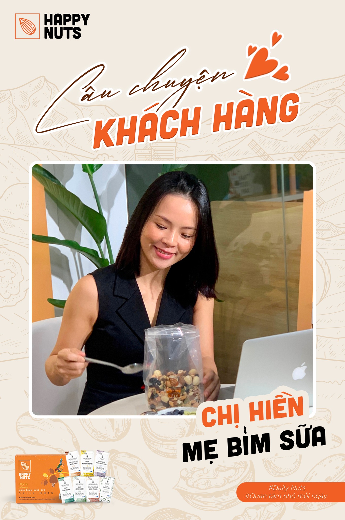 Chị Hiền (Mẹ bỉm sữa) – Có sức khoẻ tốt hơn để chăm con nhờ thói quen ăn hạt mỗi ngày.