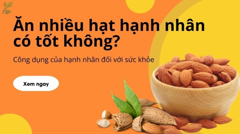 Ăn nhiều hạt hạnh nhân có tốt không? Công dụng đối với sức khỏe
