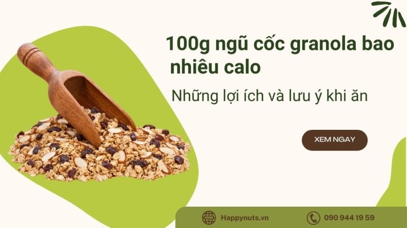 100g ngũ cốc granola bao nhiêu calo (Cập nhật tháng 07/2024)