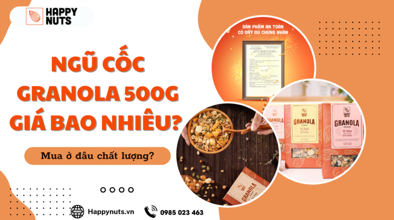 Ngũ cốc granola 500g giá bao nhiêu? Mua ở đâu chất lượng?