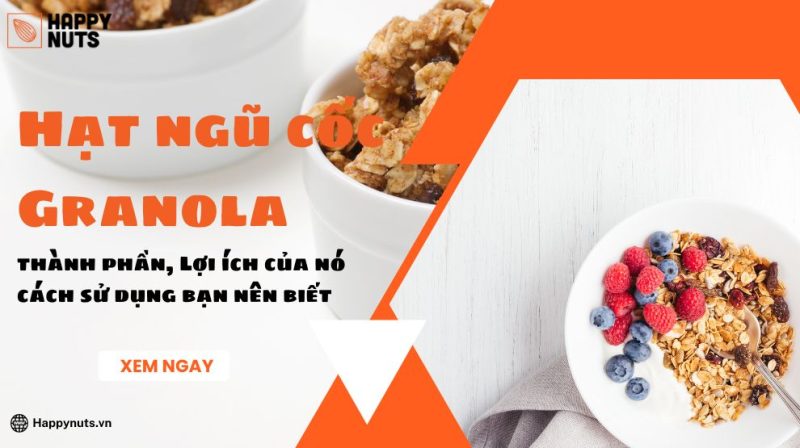 Hạt ngũ cốc Granola: Thành phần, công dụng và cách sử dụng